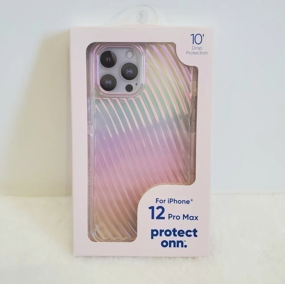 Nwt Onn. 12 Pro Max IPhone Iridescent Ridges Case